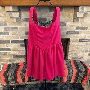 SHEIN Curve Vibrant Pink Dress